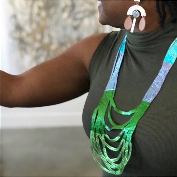 Summer Statement Necklace 🌞 | Two-Sided Waterproof Vibes. Plastic, lightweight. - Picture 1 of 9